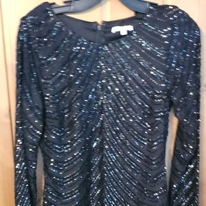 Womens Dillards  Black Sequin dress M